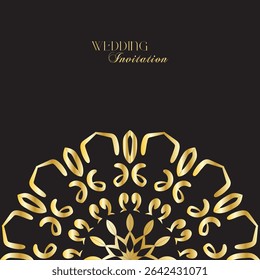 The Gold Mandala Wedding Iinvitation Card