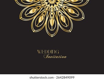 The Gold Mandala Wedding Iinvitation Card