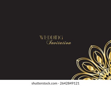 The Gold Mandala Wedding Iinvitation Card