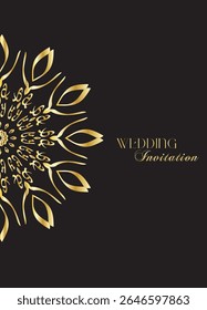 The Gold Mandala Wedding Iinvitation Card