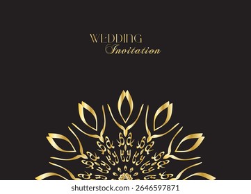 The Gold Mandala Wedding Iinvitation Card