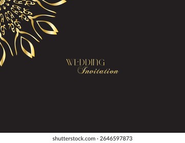 The Gold Mandala Wedding Iinvitation Card