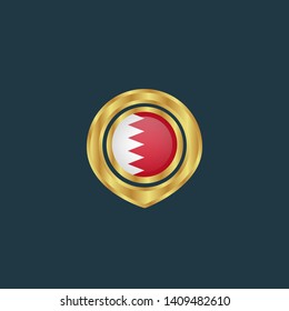 gold map pin with Qatar circle flag