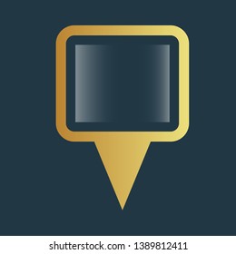 gold map pin.golden map pointer.