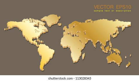 Gold Map transport, can use for business concept, education diagram, brochure object.