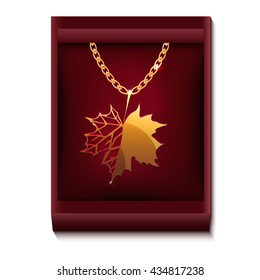 gold maple leaf necklace