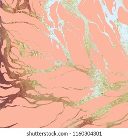 Gold marble abstract pattern, stone background, vector illustration.