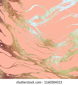 Gold marble abstract pattern, stone background, vector illustration.