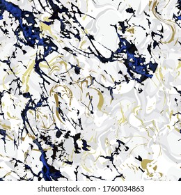 Gold marble  abstract seamless pattern.