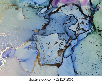 Gold Marble Background. Pink Abstract Watercolor. Fluid Elegant Glitter. Gold Marble Background. Luxury Water Color. Modern Abstract Template. Blue Oil Paint. Metal Watercolor Art. Alcohol Ink Marble