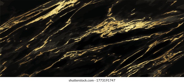 Gold Marble background vector. Luxury texture and panoramic Marbling texture design for Banner, invitation, wallpaper, headers, website, print ads, packaging design template.