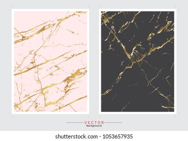 Gold marble cover background, Vector set template, Fully editable color change, Premium and luxury texture for design a stunning wedding, invitation, greeting cards, web banner, pattern, wallpaper.