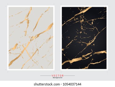 Gold marble cover background, Vector set template, Fully editable color change, Premium and luxury texture for design a stunning wedding, invitation, greeting cards, web banner, pattern, wallpaper.