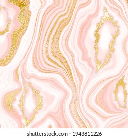 Gold marble design. A beautiful combination of pink marble and gold.