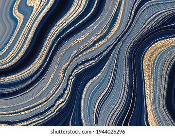 Gold marble design. A beautiful combination of dark blue marble and gold. Chic gold marble backdrop.