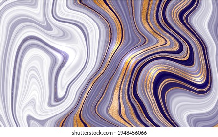 Gold marble design. A beautiful combination of dark blue and lilac marble and gold. Chic gold marble backdrop.
