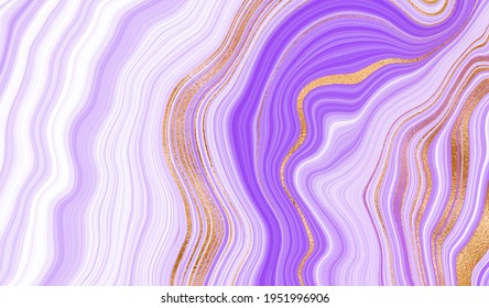 Gold marble design. Pink. A beautiful combination of dark blue and lilac marble and gold.