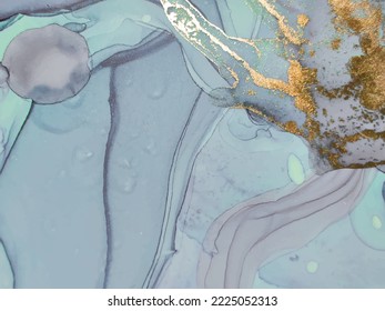 Gold Marble Ink Background. Glitter Water Color Marble. Elegant Fluid Pattern. Luxury Abstract Painting. Alcohol Ink Marble. Glitter Oriental Watercolor. Gold Alcohol Ink Watercolor. Green Art Paint.