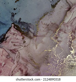 Gold Marble Ink. Pink Abstract Ink Background. Gold Marble Watercolor. Modern Vector Oil Template. Metal Water Color Background. Light Elegant Glitter. Golden Alcohol Ink Marble. Pink Ink Grunge Paint