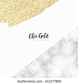 Gold Marble Modern Vector Design