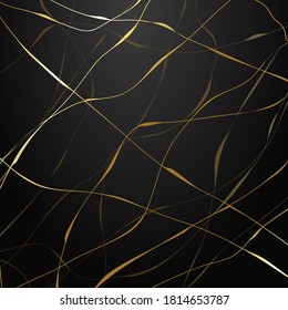 Gold marble pattern on black background.