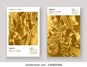Gold marble texture abstract background graphic design. Golden glitter luxury illustration pattern. Trendy template vector Invitation Brochure Wedding Cover Card Flyer Poster Banner Business