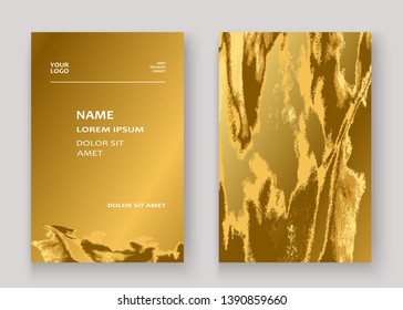Gold marble texture abstract background graphic design. Golden glitter luxury illustration pattern. Trendy template vector Invitation Brochure Wedding Cover Card Flyer Poster Banner Business