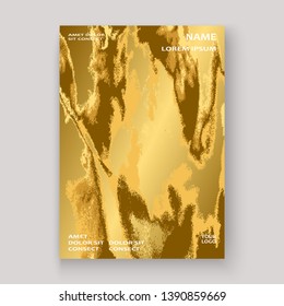 Gold marble texture abstract background graphic design. Golden glitter luxury illustration pattern. Trendy template vector Invitation Brochure Wedding Cover Card Flyer Poster Banner Business