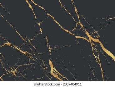 Gold Marble Texture With Dark Gray Background 