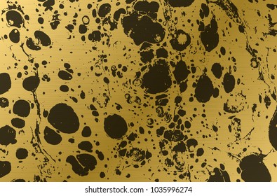 Gold marbled texture. Golden background. Black and gold stone pattern. Vector illustration.