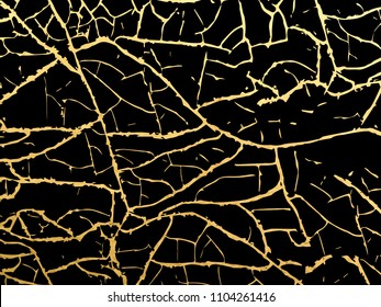 Gold Marbling Texture design for poster, brochure, invitation, cover book, catalog. Vector illustration