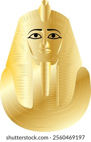 Gold mask of Ancient Egypt Pharao 