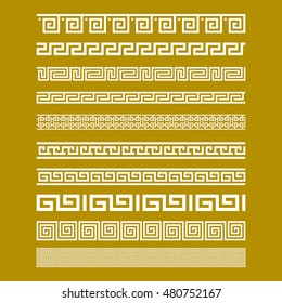 Gold Meander Patterns vector art