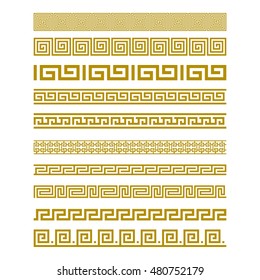 Gold Meander Patterns vector art