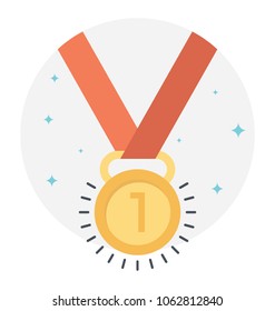 
Gold medal 1st position vector 
