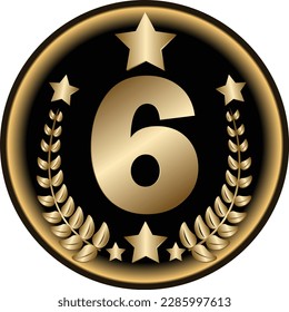 gold medal 6 YEAR ANNIVERSARY AWARD CELEBRATION