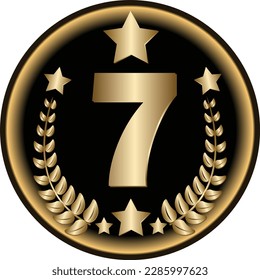 gold medal 7 YEAR ANNIVERSARY AWARD CELEBRATION