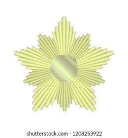 gold medal award on white background