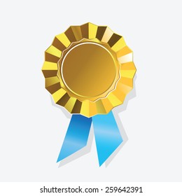 Gold medal award vector