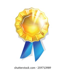 Gold medal award vector