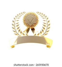 Gold medal award vector