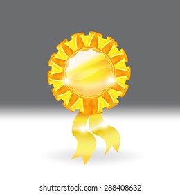 Gold medal award vector