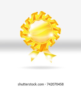 Gold medal award vector