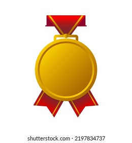 Medalla de oro con fondo blanco