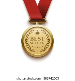  Gold medal Best seller, vector