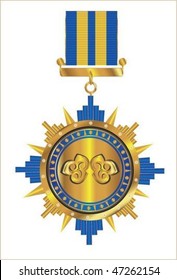 Gold Medal with brilliant