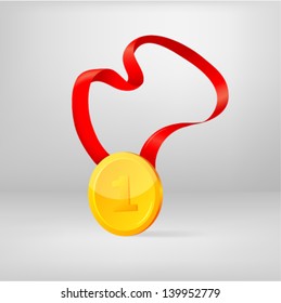 Gold medal cartoon