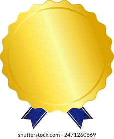 Gold medal frame (small blue ribbon) used for rankings, etc.
