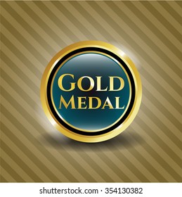 Gold Medal golden emblem