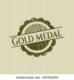 Gold Medal grunge seal